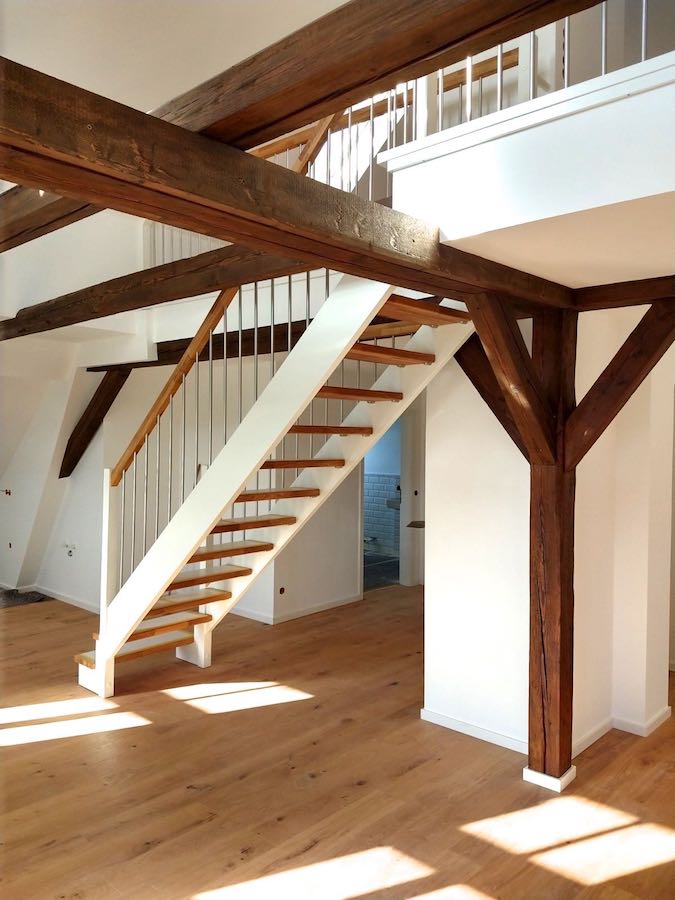 Verlegtes Fertigparkett aus dem Sortiment von Holz Widmann